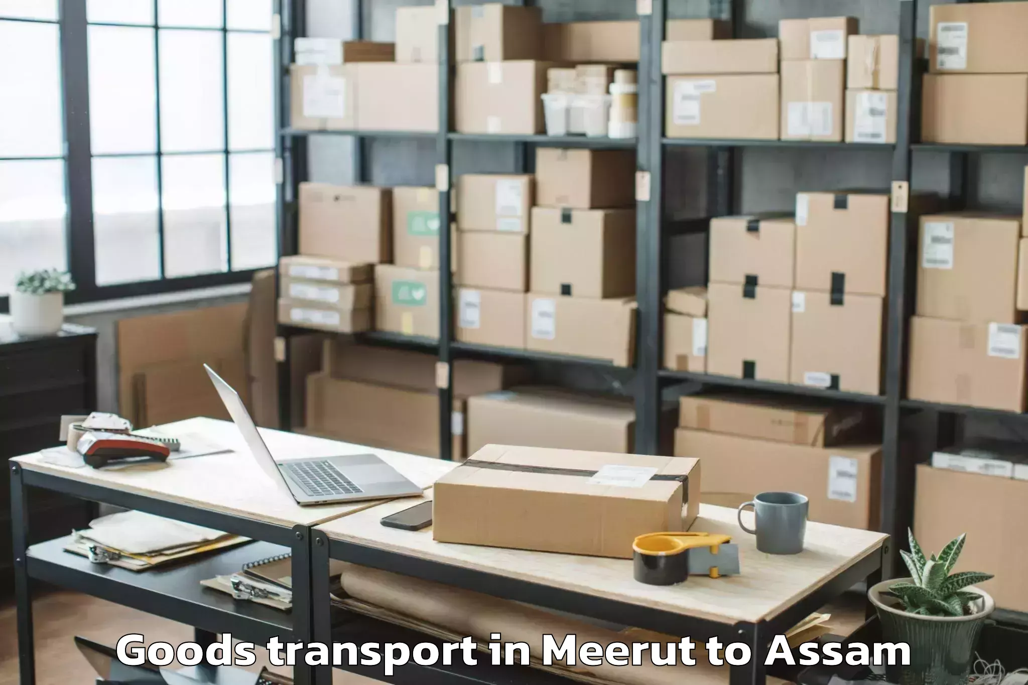 Meerut to Nahorkatiya Goods Transport Booking